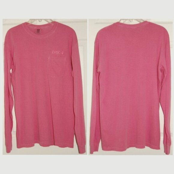 Comfort Colors Unisex Long Sleeve EPSON T-Shirt, Size M, Pink - Picture 1 of 3